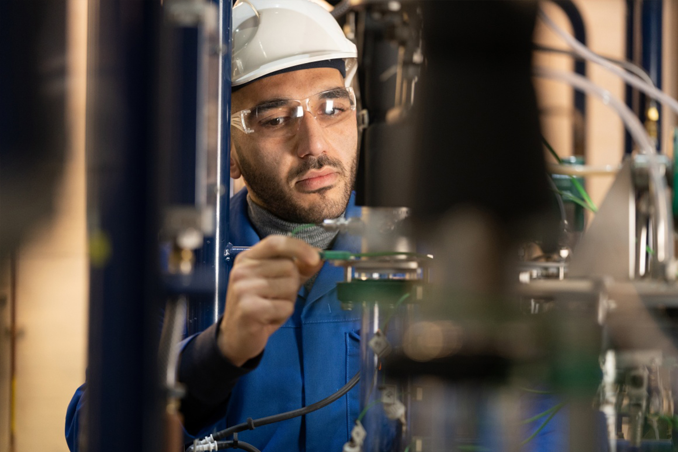 Engineer working on site