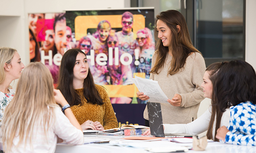 Students in conversation