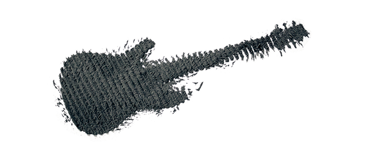 Abstract image of a guitar