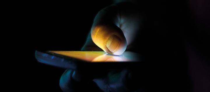 A person using a phone