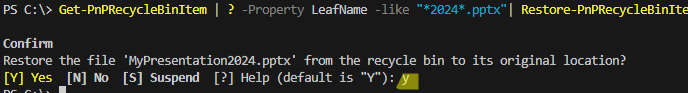 sharepoint restore all files in recycle bin