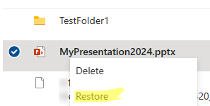 recycle bin in sharepoint online